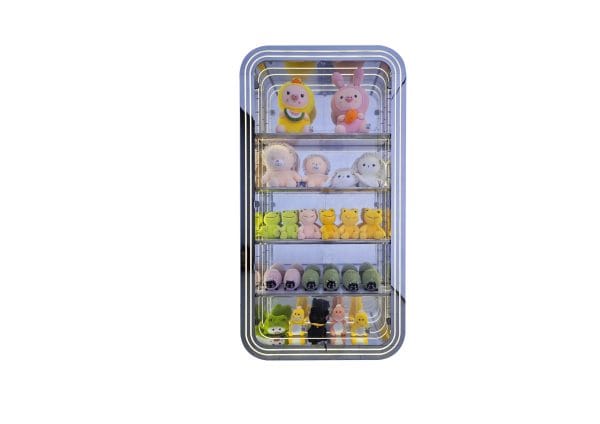 A-01款 5-tier curved corner cabinet, RGB LED strips, plush toys/blind box display Model A-01