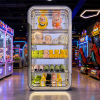 A01 5-tier curved corner cabinet, RGB LED strips, plush toys/blind box display Model A-01