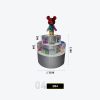 Round 3-Tier Stepped Glass Display Tower with Hero Figurine Topper Model B-04