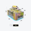 B06 3-Tier Stepped Display Island with Top Lightbox Signage & Holographic Rainbow LED Base Model B-06