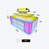 B12 3-Tier Step Display Island with Tube-Light Signage & RGB Neon Side Panels Model B-12