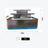 Stainless Steel 3-Tier Floating-Shelf Counter Display with LED Base Model B-15