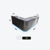 Modern L-Shaped Game Center Counter with Illuminated Logo and Glass Prize Cabinet Model C-03