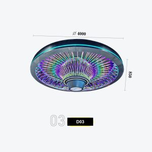 D03 Rainbow Radial-Web LED Ceiling Panel — Multi-Color Neon Spokes for Arcade Dance Floors & Music-Game Zones Model D-03
