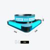 Commercial Portal Ring LED Ceiling Sign — Customizable Brand Band with Cyan Neon Glow for Entertainment Venue Lobbies & Prize Counters Model D-04
