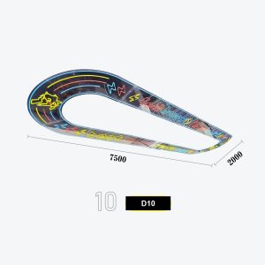 D10 Graffiti Teardrop Neon Ceiling Sign — Hip-Hop Street-Art LED Loop Light for Urban Arcades & Skate-Theme Game Zones Model D-10