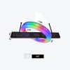 RGB LED Ring Hanging Sign with Programmable Scrolling Text Display - Iridescent Halo Effect Ceiling Light with Customizable Business Logo for Arcade, Retail Store, Bar, Nightclub Model E-07