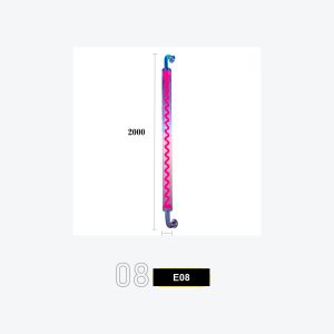 E08 Vertical Spiral Zigzag LED Neon Tube Light with Pink-Magenta Glow - Wall-Mounted or Suspended Light Fixture for Arcade, Game Room Model E-08