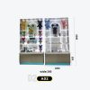 Twin-column transparent acrylic cabinet, LED backlit, Bearbrick/figure display, metal base cabinet Model A-02