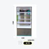 和禧潮尺寸图A系列-19 5-tier single-door LED cabinet with mirror back panel + LED strips, lower storage, modern minimalist Model A-19