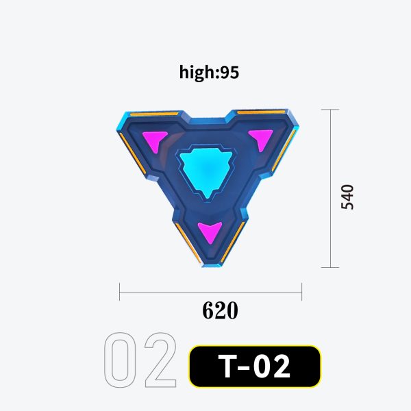 Futuristic Triangular LED Wall Light - Gaming Hall Sci-Fi Decoration Module T-02 (Type F)