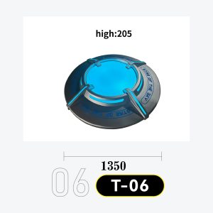 和禧潮尺寸图T系列转PFD再转AIT01~T42-06 Starship LED Ceiling Light - Blue Neon Ring Arcade Decor T-06 (Type II)